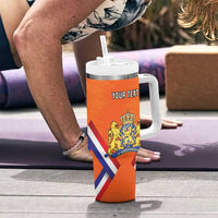 Personalized Netherlands King's Day Tumbler With Handle Koningsdag Lion King With Crown