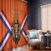 Personalized Netherlands King's Day Window Curtain Koningsdag Lion King With Crown