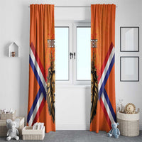 Personalized Netherlands King's Day Window Curtain Koningsdag Lion King With Crown