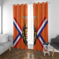 Personalized Netherlands King's Day Window Curtain Koningsdag Lion King With Crown