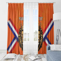 Personalized Netherlands King's Day Window Curtain Koningsdag Lion King With Crown