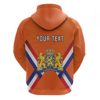 Personalized Netherlands King's Day Zip Hoodie Koningsdag Lion King With Crown