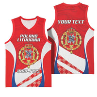 Poland-Lithuania Personalized Basketball Jersey Heraldic Eagle and Vytis Historical