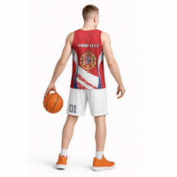 Poland-Lithuania Personalized Basketball Jersey Heraldic Eagle and Vytis Historical