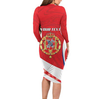 Poland-Lithuania Personalized Family Matching Long Sleeve Bodycon Dress and Hawaiian Shirt Heraldic Eagle and Vytis Historical