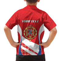 Poland-Lithuania Personalized Family Matching Off The Shoulder Long Sleeve Dress and Hawaiian Shirt Heraldic Eagle and Vytis Historical