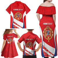 Poland-Lithuania Personalized Family Matching Off Shoulder Maxi Dress and Hawaiian Shirt Heraldic Eagle and Vytis Historical