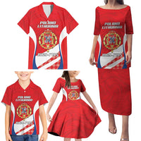 Poland-Lithuania Personalized Family Matching Puletasi and Hawaiian Shirt Heraldic Eagle and Vytis Historical