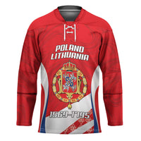 Poland-Lithuania Personalized Hockey Jersey Heraldic Eagle and Vytis Historical