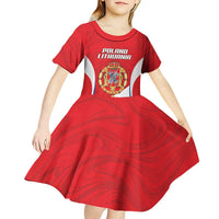 Poland-Lithuania Personalized Kid Short Sleeve Dress Heraldic Eagle and Vytis Historical