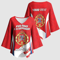 Poland-Lithuania Personalized Kimono Sleeve Blouse Heraldic Eagle and Vytis Historical