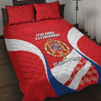 Poland-Lithuania Quilt Bed Set Heraldic Eagle and Vytis Historical