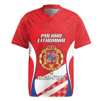 Poland-Lithuania Personalized Rugby Jersey Heraldic Eagle and Vytis Historical