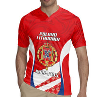 Poland-Lithuania Personalized Rugby Jersey Heraldic Eagle and Vytis Historical