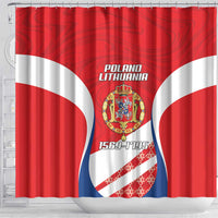 Poland-Lithuania Shower Curtain Heraldic Eagle and Vytis Historical