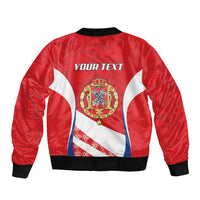 Poland-Lithuania Personalized Sleeve Zip Bomber Jacket Heraldic Eagle and Vytis Historical