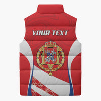 Poland-Lithuania Personalized Sleeveless Puffer Jacket Heraldic Eagle and Vytis Historical