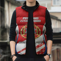 Poland-Lithuania Personalized Sleeveless Puffer Jacket Heraldic Eagle and Vytis Historical