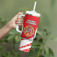 Poland-Lithuania Personalized Tumbler With Handle Heraldic Eagle and Vytis Historical