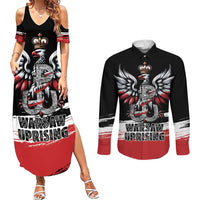 Warsaw Uprising 1944 Couples Matching Summer Maxi Dress and Long Sleeve Button Shirt Polska Walczy Kotwica