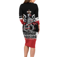 Warsaw Uprising 1944 Family Matching Long Sleeve Bodycon Dress and Hawaiian Shirt Polska Walczy Kotwica