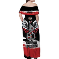 Warsaw Uprising 1944 Family Matching Off Shoulder Maxi Dress and Hawaiian Shirt Polska Walczy Kotwica