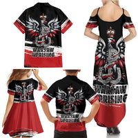 Warsaw Uprising 1944 Family Matching Summer Maxi Dress and Hawaiian Shirt Polska Walczy Kotwica