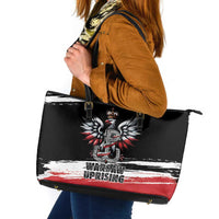 Warsaw Uprising 1944 Leather Tote Bag Polska Walczy Kotwica