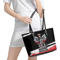 Warsaw Uprising 1944 Leather Tote Bag Polska Walczy Kotwica