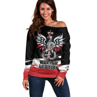 Warsaw Uprising 1944 Off Shoulder Sweater Polska Walczy Kotwica