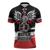 Warsaw Uprising 1944 Zipper Polo Shirt Polska Walczy Kotwica