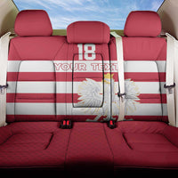 Custom Poland Rugby Back Car Seat Cover Biało-czerwoni Go Champion