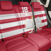 Custom Poland Rugby Back Car Seat Cover Biało-czerwoni Go Champion