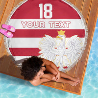 Custom Poland Rugby Beach Blanket Biało-czerwoni Go Champion