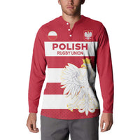 Custom Poland Rugby Button Sweatshirt Biało-czerwoni Go Champion
