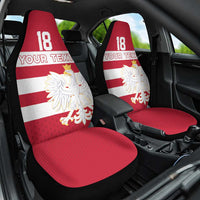 Custom Poland Rugby Car Seat Cover Biało-czerwoni Go Champion