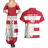 Custom Poland Rugby Couples Matching Summer Maxi Dress and Hawaiian Shirt Biało-czerwoni Go Champion