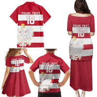 Custom Poland Rugby Family Matching Puletasi and Hawaiian Shirt Biało-czerwoni Go Champion