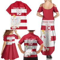 Custom Poland Rugby Family Matching Summer Maxi Dress and Hawaiian Shirt Biało-czerwoni Go Champion
