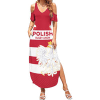 Custom Poland Rugby Family Matching Summer Maxi Dress and Hawaiian Shirt Biało-czerwoni Go Champion