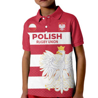 Custom Poland Rugby Kid Polo Shirt Biało-czerwoni Go Champion