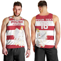 Custom Poland Rugby Men Tank Top Biało-czerwoni Go Champion
