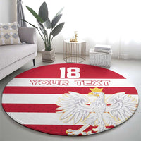 Custom Poland Rugby Round Carpet Biało-czerwoni Go Champion