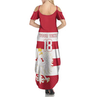 Custom Poland Rugby Summer Maxi Dress Biało-czerwoni Go Champion