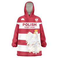 Custom Poland Rugby Wearable Blanket Hoodie Biało-czerwoni Go Champion