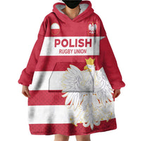 Custom Poland Rugby Wearable Blanket Hoodie Biało-czerwoni Go Champion