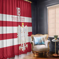 Custom Poland Rugby Window Curtain Biało-czerwoni Go Champion