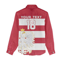 Custom Poland Rugby Women Casual Shirt Biało-czerwoni Go Champion