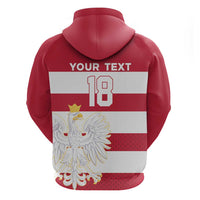 Custom Poland Rugby Zip Hoodie Biało-czerwoni Go Champion