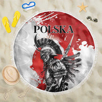 Polish Winged Hussar Beach Blanket Grunge Style